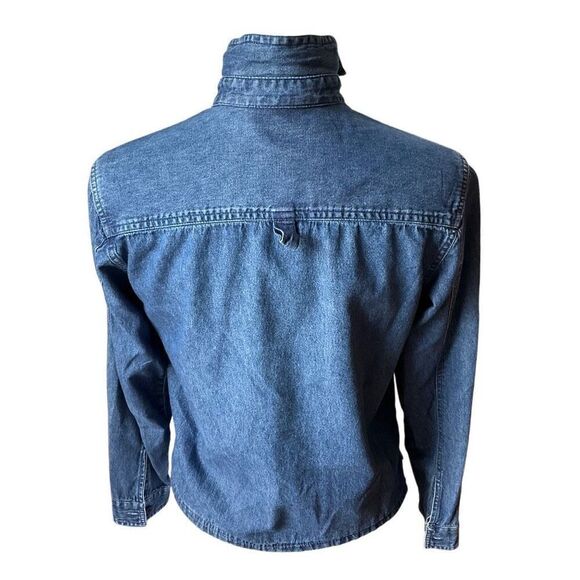 Lemongrass Denim Button Up, Small. Coastal Cowgirl, Minimalist - Picture 4 of 11